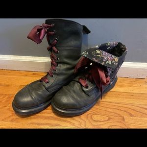 Dr. Martens Triumph boots with floral lining